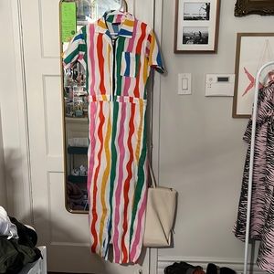 Barely worn Nooworks rainbow stripe coveralls!